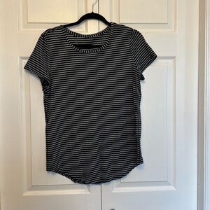 Lululemon Love crew next T shirt charcoall stripes